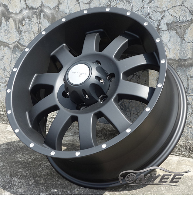 картинка Новые диски Fonyee 4x4 R18 J8,5 ET30 6x139,7 черный мат магазин  StreetTuning 