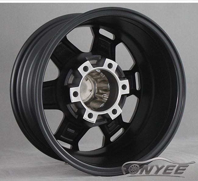 картинка Новые диски Powcan модель 7 R15 J7 ET-15 6x139,7 черный мат + серебро магазин  StreetTuning 