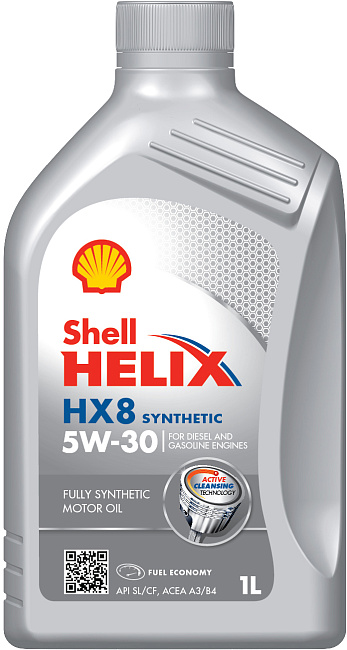 картинка Синтетическое моторное масло Shell Helix HX8 Synthetic 5W-30 - 1л магазин  StreetTuning 