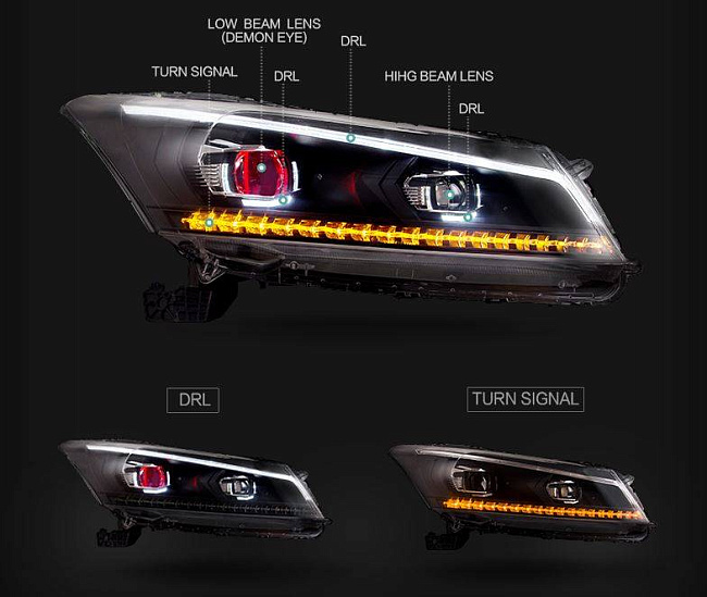 картинка Передние фары для Honda Accord 2008-2012 г магазин  StreetTuning 
