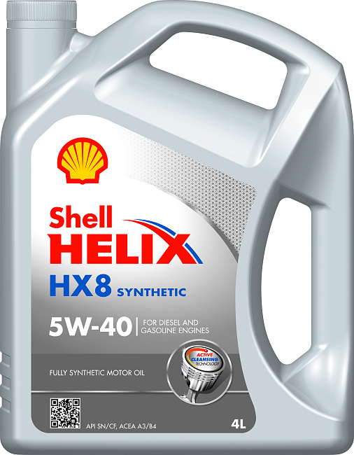 картинка Синтетическое моторное масло Shell Helix HX8 Synthetic 5W-40 - 4 л магазин  StreetTuning 
