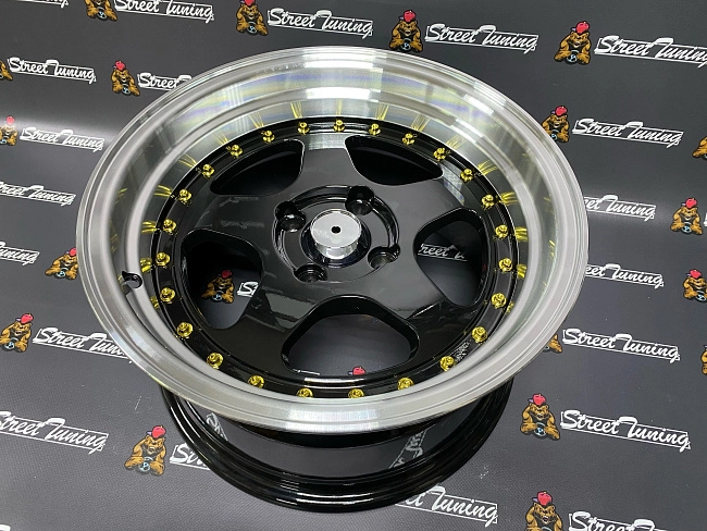 картинка Новые диски Rotiform R15 J8 ET20 4x100 Black + Silver магазин  StreetTuning 