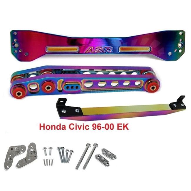 картинка Усилители подрамника ASR style с задними рычами для Honda Civic EK 1996-00, неохром магазин  StreetTuning 