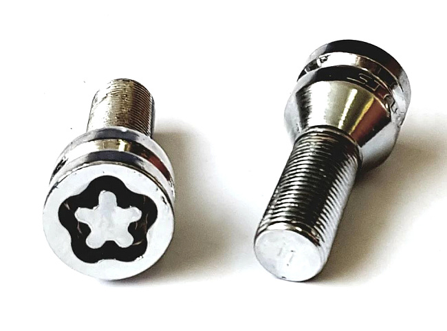 картинка Комплект секретных болтов 14x1.5, 27 мм, конус. - 674105EM-2Key магазин  StreetTuning 