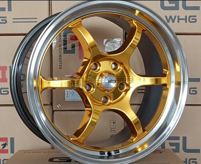 картинка Диски Advan Racing RG-D2 R18 J8.5 ET35 5X112 gold + polished магазин  StreetTuning 