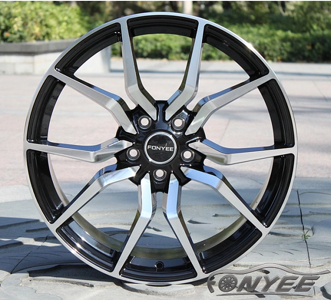 картинка Новые диски Fonyee Model 7 R19 5X108 ET35 J9,5 черный + серебро магазин  StreetTuning 