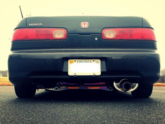 картинка Задний усилитель подрамника ASR style для Honda Civic 1992-1995 г, черный магазин  StreetTuning 