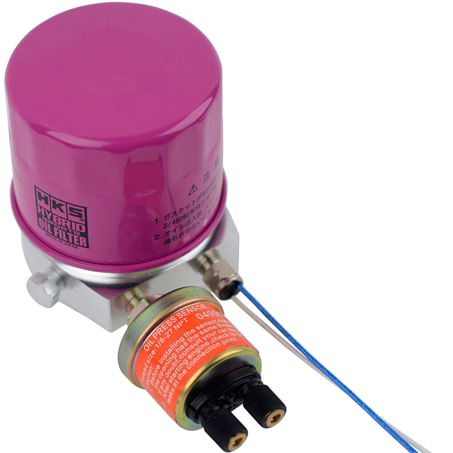 картинка Проставка под масляный фильтр для подключения датчиков, серебряная магазин  StreetTuning 