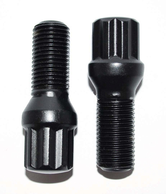 картинка Болт Starleks М12х1,25, высота 28 мм,конус, внешняя 8 лучевая звезда, черный (272110SD/BС) магазин  StreetTuning 