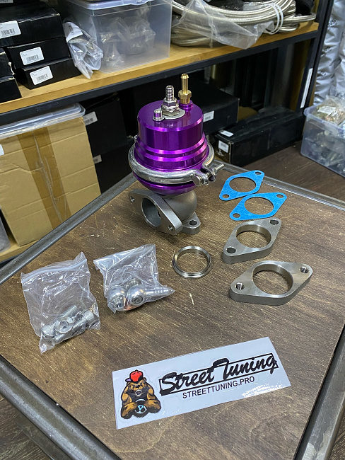 картинка Вестгейт (Wastegate) 44 мм Epman Sport , фиолетовый фланец 2 болта магазин  StreetTuning 