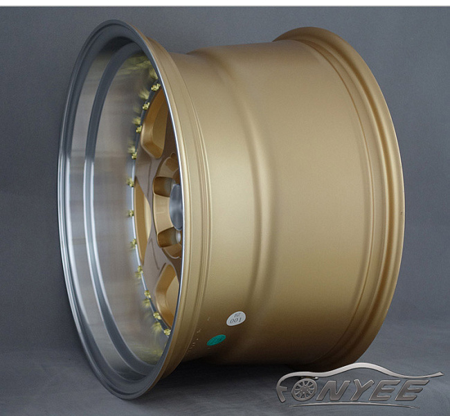 картинка Новые диски Rotiform R17 5x112 ET10 J10 золото + полированная полка магазин  StreetTuning 