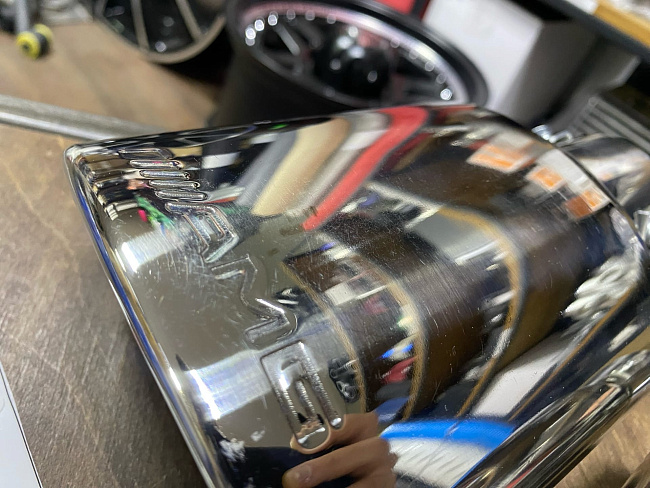 картинка Насадки на глушитель AMG овальные - 2 шт, хром магазин  StreetTuning 