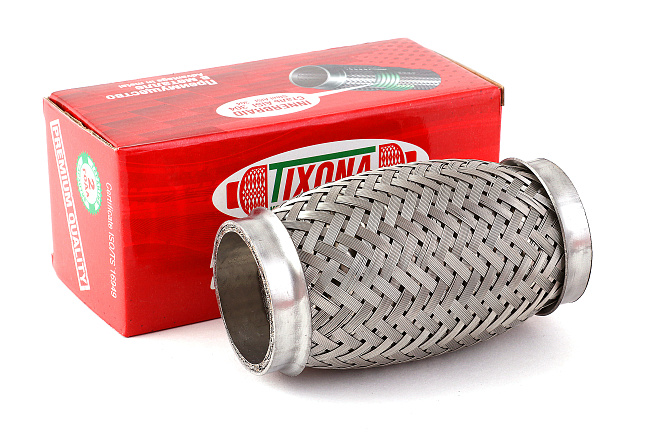 картинка Гофра глушителя Tixona (сталь 304 трехслойная) 45*120 магазин  StreetTuning 