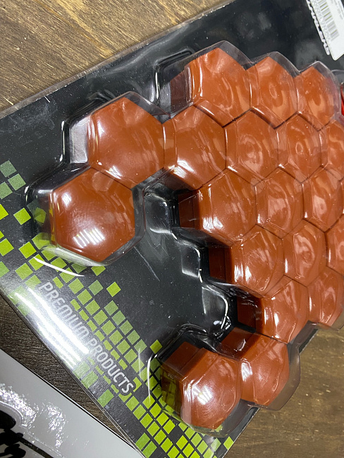 картинка Декоративные колпачки для колесных гаек и болтов под 21й ключ, коричневые магазин  StreetTuning 