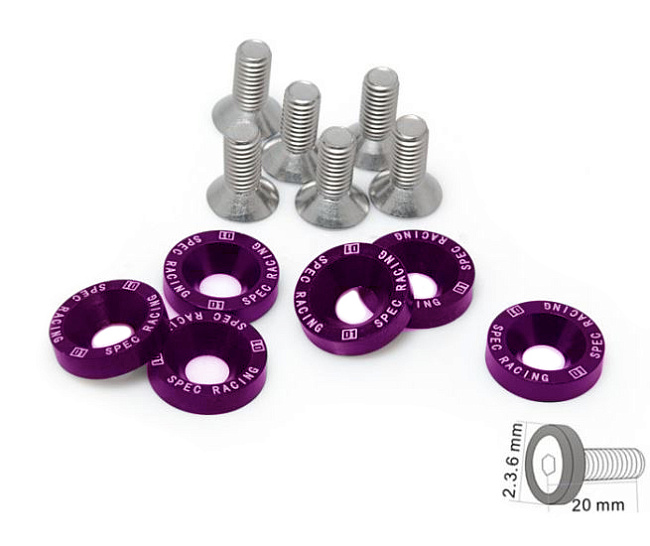 картинка Шайбы с болтами D1 Spec style 8шт, фиолетовый магазин  StreetTuning 
