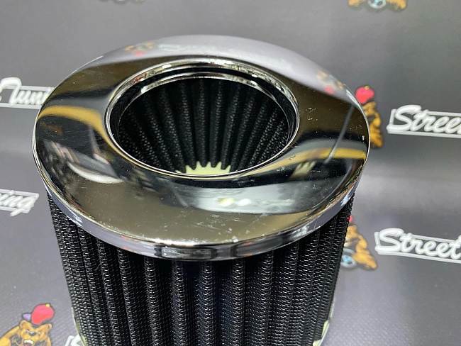 картинка Воздушный фильтр нулевого сопротивления со съемными фланцами 76/89/100 магазин  StreetTuning 