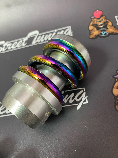 картинка Ручка КПП MOMO Springs в стиле койловера, серебро, пружина неохром магазин  StreetTuning 