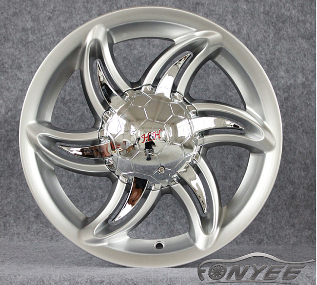 картинка Эксклюзивные диски лепесток HH R14 ET25 4x100/114,3 J6,5 серебро магазин  StreetTuning 