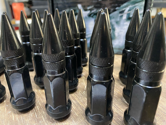 картинка Комплект гаек пики (пули) Starleks, 1/2, цвет черный, 20 шт. магазин  StreetTuning 