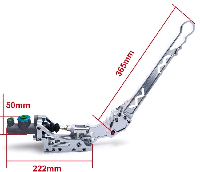 картинка Вертикальный гидравлический ручник Group N Cars, серебряный магазин  StreetTuning 