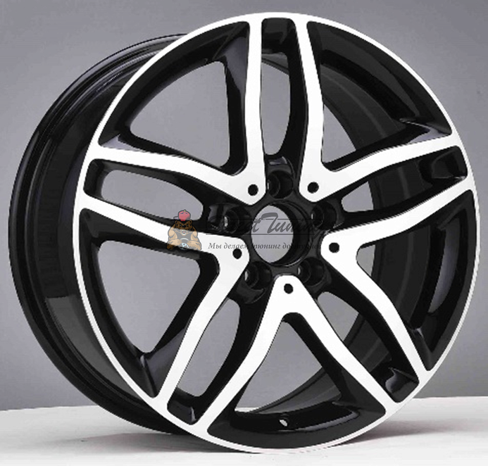 картинка Диски Mercedes-Benz GLA R18 J7 ET46 5X112 black + polished от магазина  StreetTuning