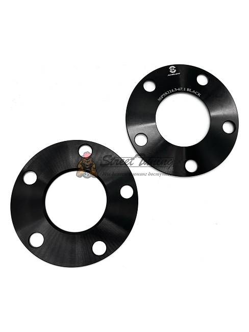 картинка Проставка Starleks 5 мм 5x114.3 цо 67.1 сквозная Black магазин  StreetTuning 
