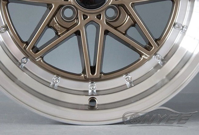 картинка Новые диски Equip 03 R15 4x100 ET10 J8 бронза + полированная полка магазин  StreetTuning 