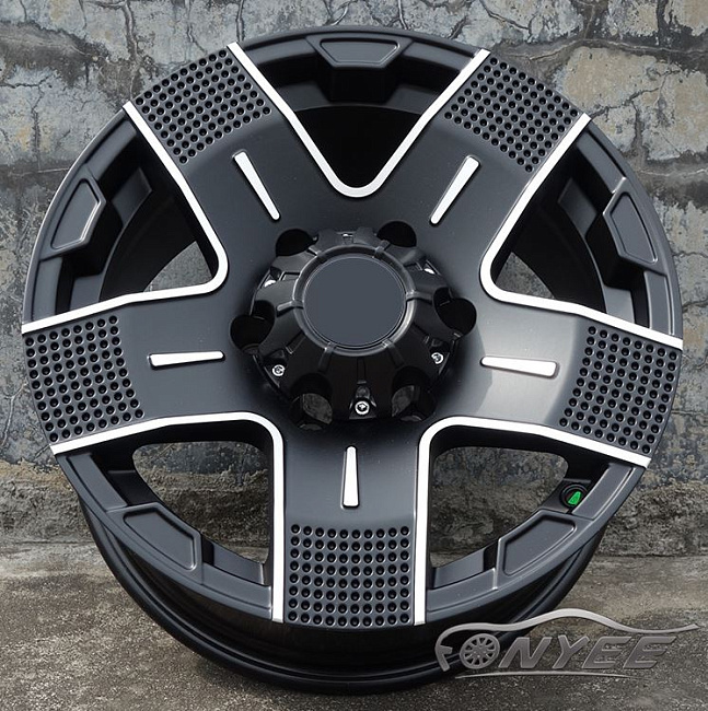 картинка Новые диски HB wheels R16 6X139,7 ET10 J8 черный мат магазин  StreetTuning 