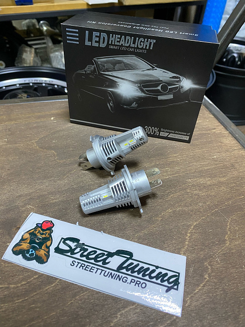 картинка Светодиодные лампы Sanvi Smart Led - H4 5500к, комплект 2 шт магазин  StreetTuning 