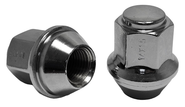 картинка Гайка Starleks M14х1,5x37 конус, высота 37мм, с выступом, закрытая, ключ 21мм, хром (801948V) магазин  StreetTuning 