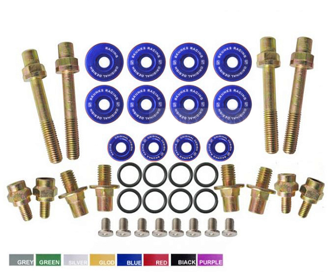 картинка Болты с шайбами крышки клапанов Epman для Honda, синие магазин  StreetTuning 