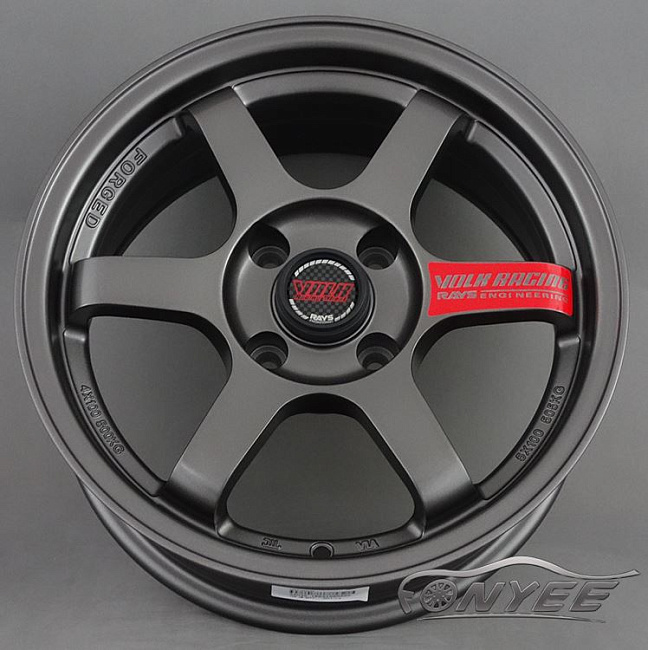 картинка Новые диски Rays TE37 R15 4X108 ET19 J6,5 серые матовые магазин  StreetTuning 