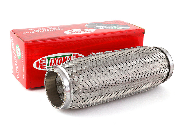 картинка Гофра глушителя Tixona (сталь 304 трехслойная) 55*220 магазин  StreetTuning 