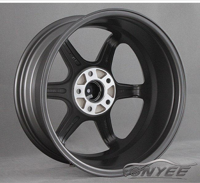 картинка Новые диски Rays TE37 R17 5X114,3 ET38 J7,5 серые глянцевые + полированная полка магазин  StreetTuning 