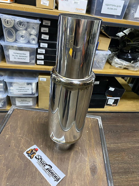 картинка Прямоточная банка HKS Style серии Jasma,D - 63 x 89 мм, L-390 мм магазин  StreetTuning 