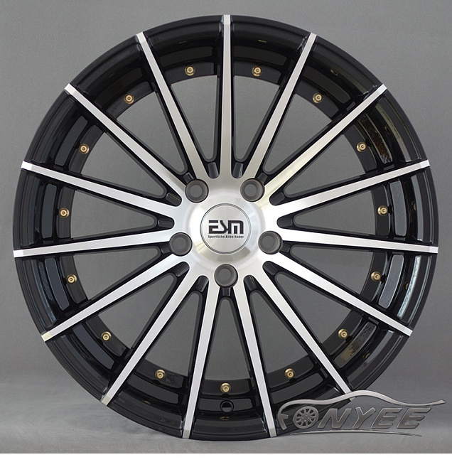 картинка Новые диски JNC 042 R18 5X114,3 ET35 J8,5 черные + золотистые болтики магазин  StreetTuning 