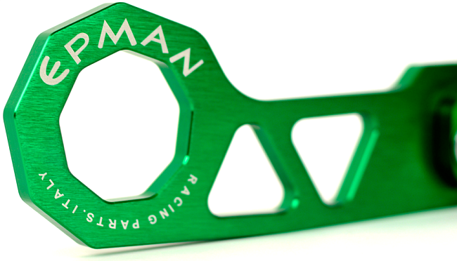 картинка Буксировочная петля Epman зеленая, задняя магазин  StreetTuning 