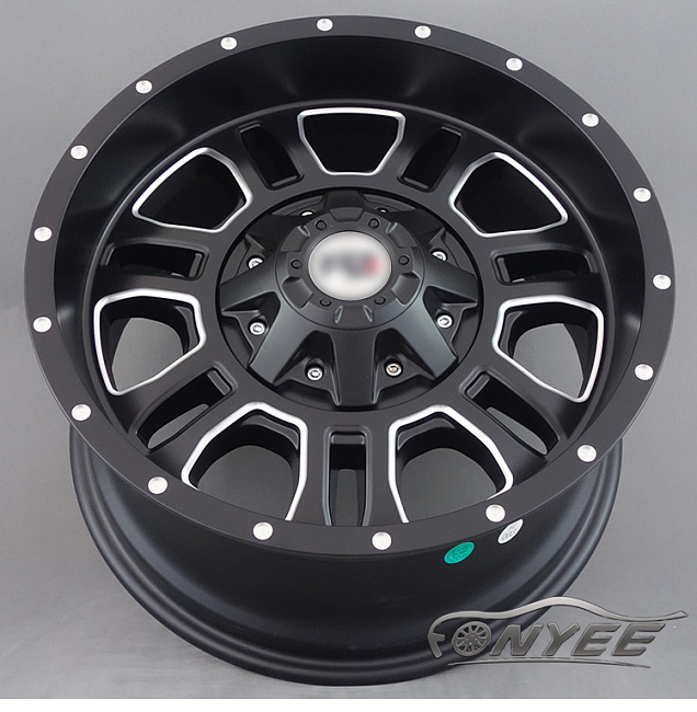 картинка Новые диски Racing 4x4 R17 5x114,3 ET-12 J9 черный мат магазин  StreetTuning 