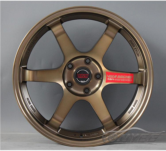 картинка Новые диски Rays TE37 R18 5X114,3 ET35 J9 золото мат + полированная полка золото магазин  StreetTuning 