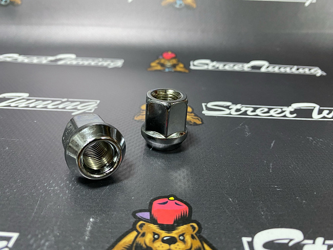 картинка Гайка Starleks M12x1.5, конус, высота 25 мм, ключ 19 мм,открытая магазин  StreetTuning 