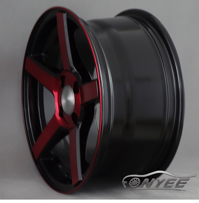 картинка Новые диски Vossen CV3 Replica R15 4X100 ET35 J7 красный металик + черный глянец магазин  StreetTuning 