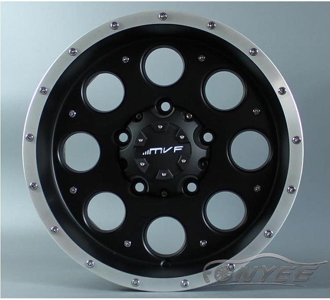 картинка Новые диски MVF-962 R16 5X150 ET-15 J8 черный мат + серебро магазин  StreetTuning 