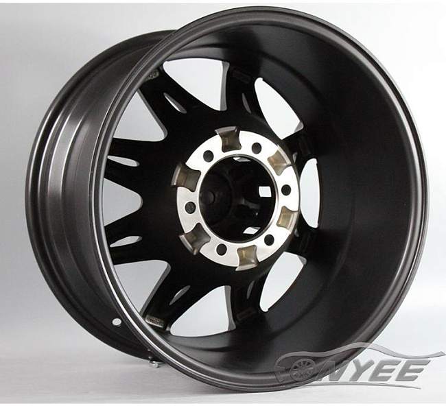 картинка Новые диски Formula R16 6x139,7 ET-45 J10 черный мат + серебро с красной оконтовкой магазин  StreetTuning 