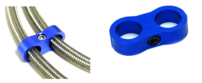 картинка Крепеж (разделитель) для шланга AN 10 синий магазин  StreetTuning 