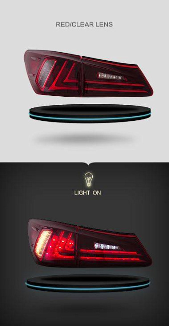 картинка Задние фары для Lexus IS250 2006-2012 г  (2 вариант) магазин  StreetTuning 