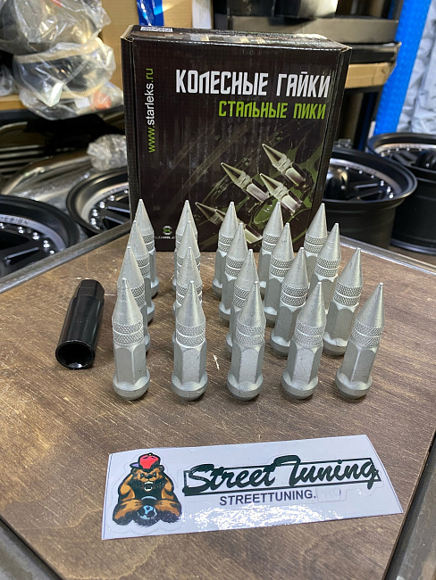 картинка Комплект гаек пики (пули) Starleks, 12х1.5, дакромет, 20 шт. магазин  StreetTuning 