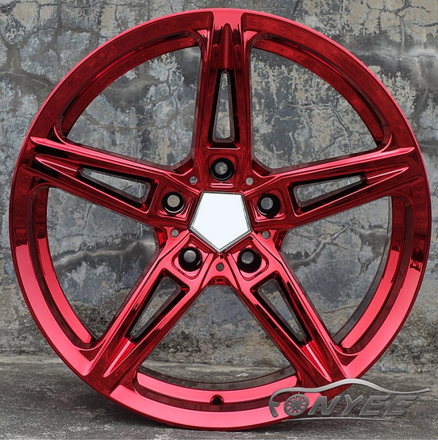 картинка Новые диски AC schnitzer AC1 R18 5X120 ET35 J8 красный хром магазин  StreetTuning 