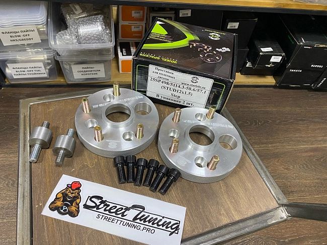 картинка Проставка переходная 25 мм с 4x98 цо 58.6 на 5x114.3 цо 57.1 магазин  StreetTuning 