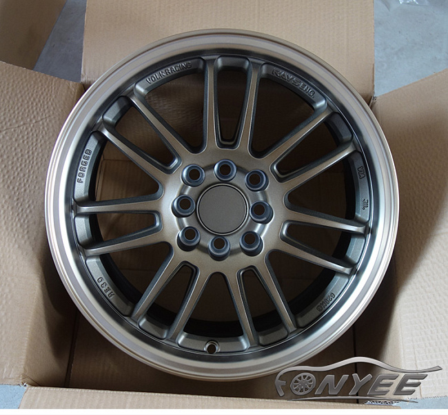картинка Новые диски RAYS VOLK Racing RE30 R16 4X100 ET35 J7 бронзовые + полированная бронзовая полка магазин  StreetTuning 