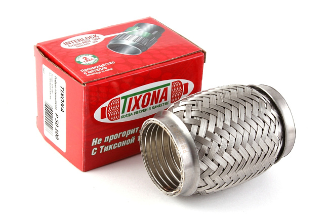 картинка Гофра глушителя Tixona (сталь 304 трехслойная) 50*120 магазин  StreetTuning 